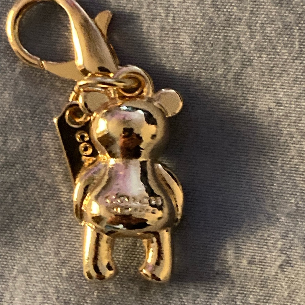 Coach Gold Bear Charm with Tag - Picture 2 of 5